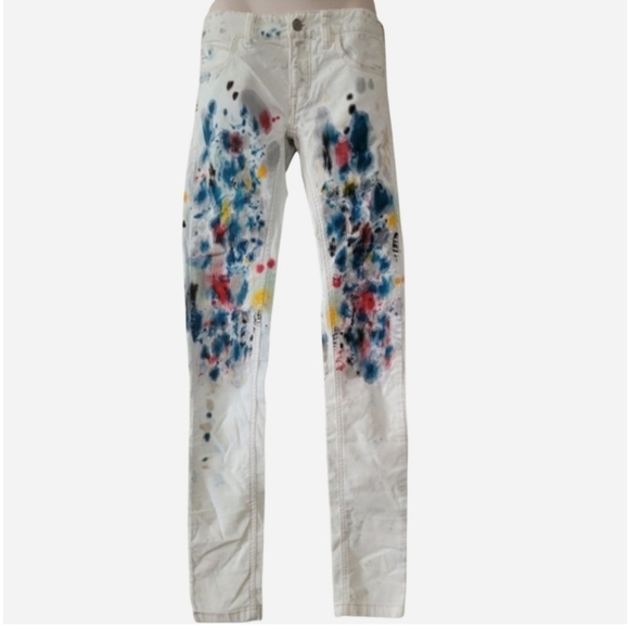 Free People Splattered Skinny Jeans - Picture 1 of 11